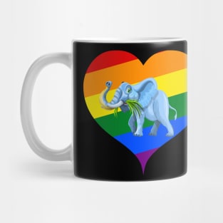 baby elephant in heart Mug